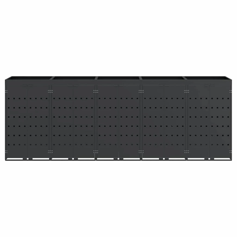 vidaXL Ratiņu tvertņu glabāšana 5 tvertņiem Antracīts