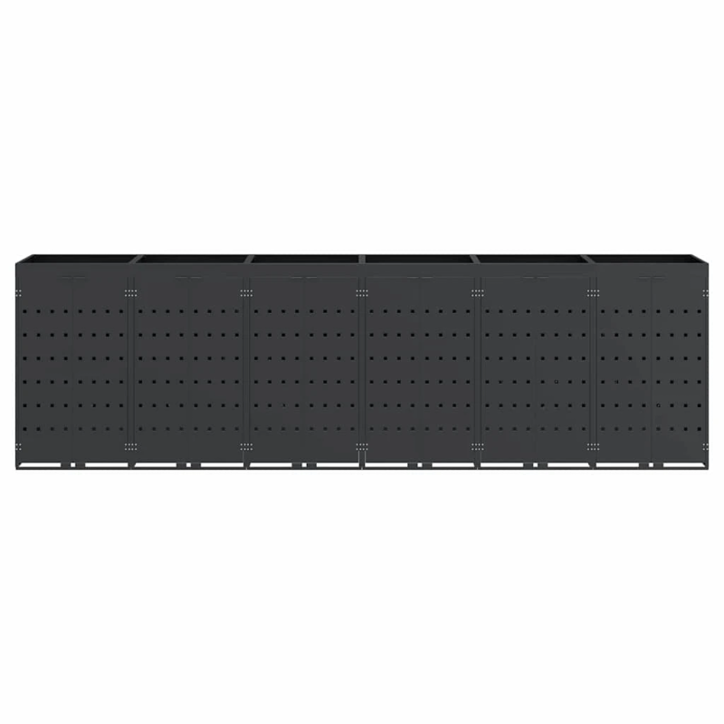 vidaXL Ratiņu tvertņu glabāšana 6 tvertņiem Antracīts