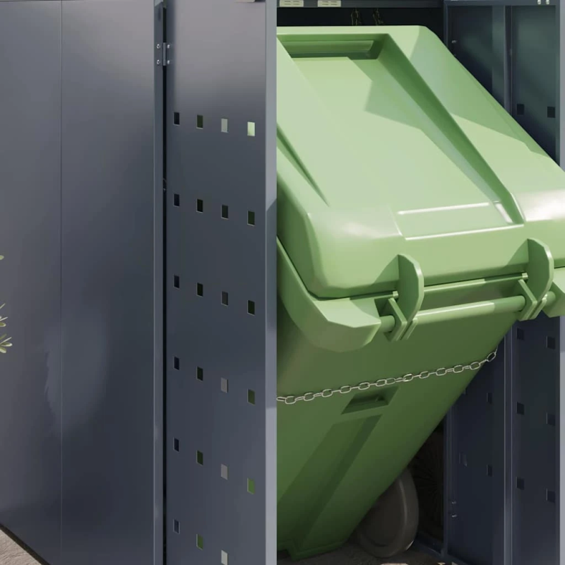 vidaXL Ratiņu tvertņu glabāšana 5 tvertņiem Gaiši pelēks