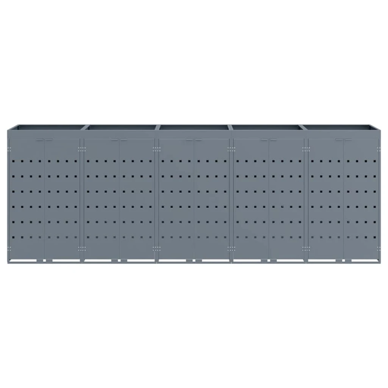 vidaXL Ratiņu tvertņu glabāšana 5 tvertņiem Gaiši pelēks