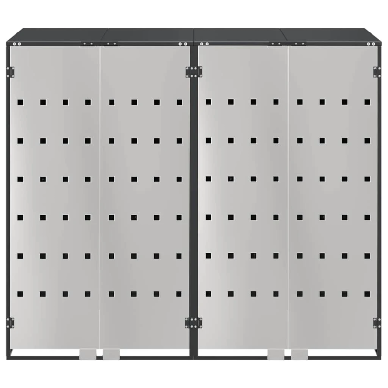 vidaXL Ratiņu tvertņu glabāšana 3 tvertņiem 340 x 77.5 x 115.5 cm