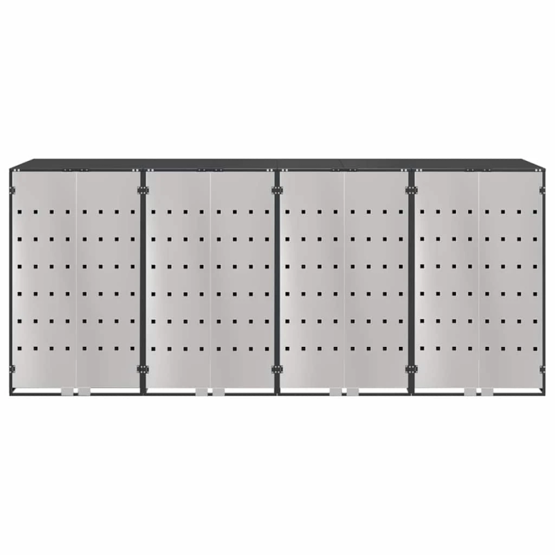 vidaXL Ratiņu tvertņu glabāšana 3 tvertņiem 340 x 77.5 x 115.5 cm