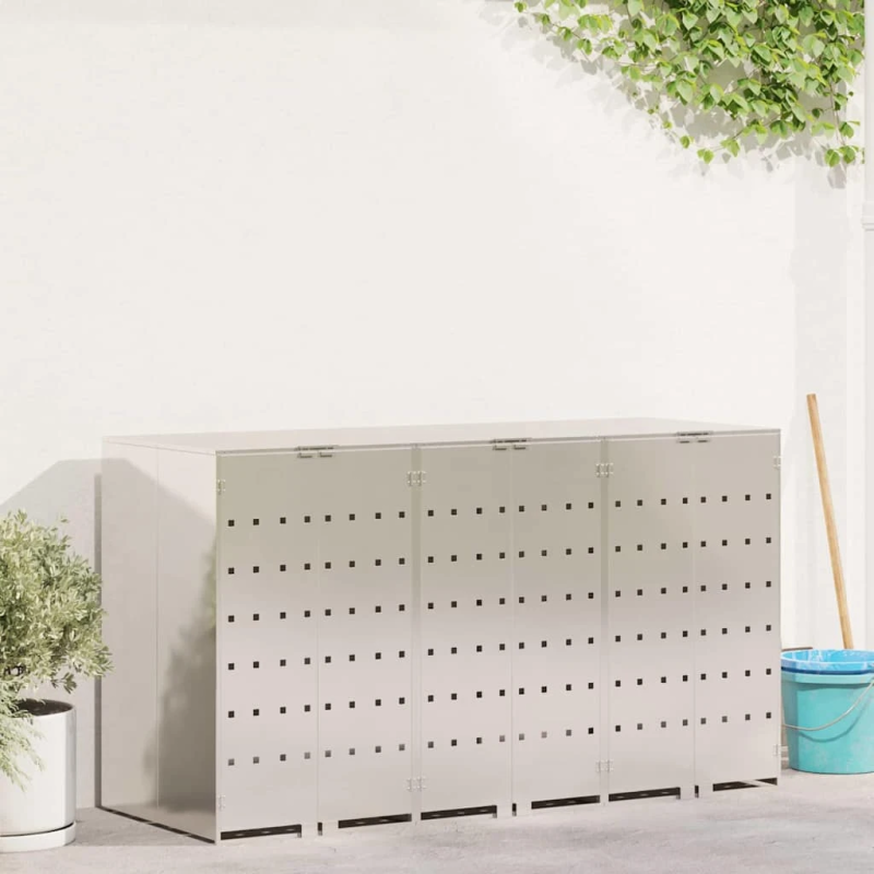 vidaXL Ratiņu tvertņu glabāšana 3 tvertņiem 340 x 77.5 x 115.5 cm