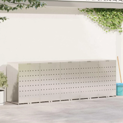 vidaXL Ratiņu tvertņu glabāšana 3 tvertņiem 340 x 77.5 x 115.5 cm