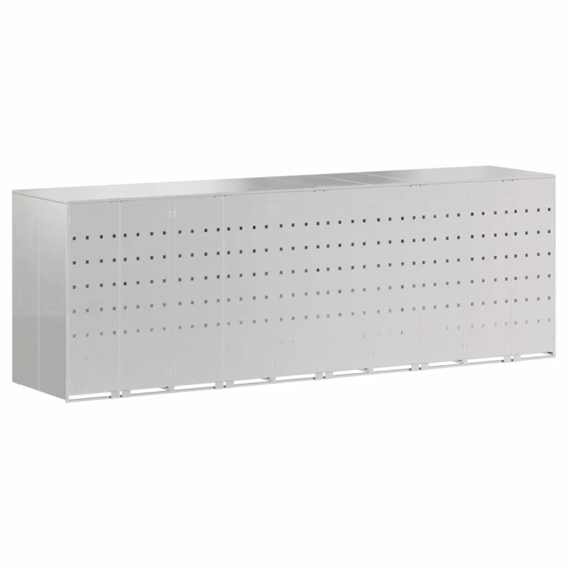 vidaXL Ratiņu tvertņu glabāšana 3 tvertņiem 340 x 77.5 x 115.5 cm