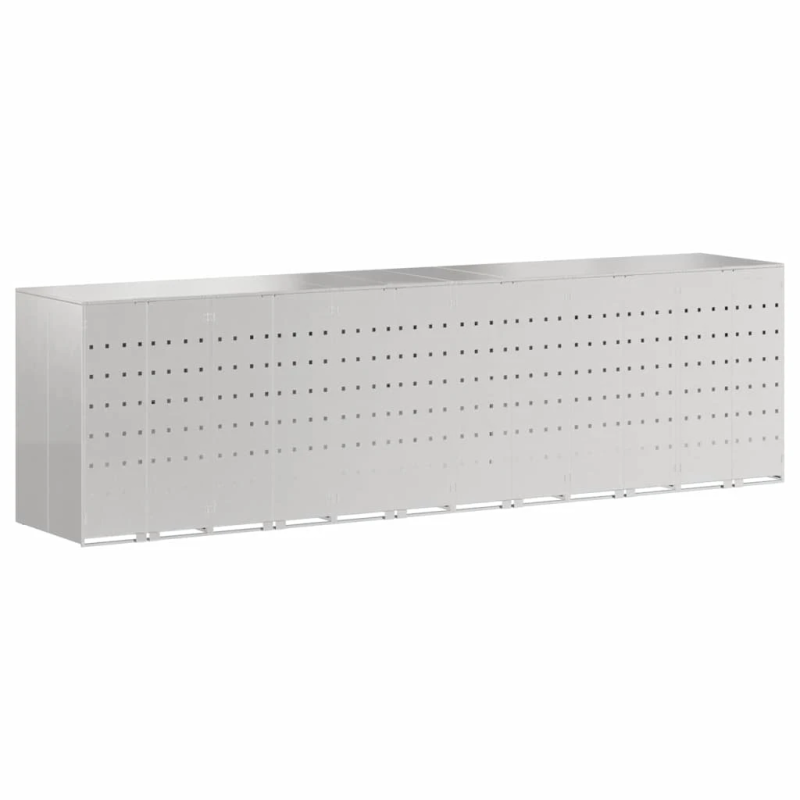 vidaXL Ratiņu tvertņu glabāšana 3 tvertņiem 340 x 77.5 x 115.5 cm