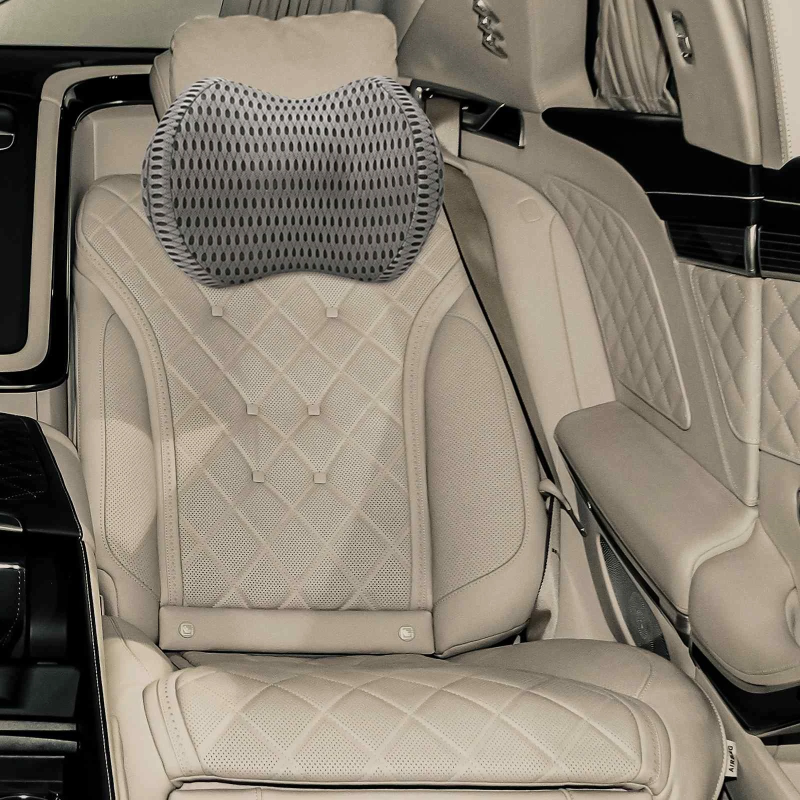 vidaXL Spilvens ar spilvenu Regulējams Pelēka 31 x 23 x 14 cm 4D siets