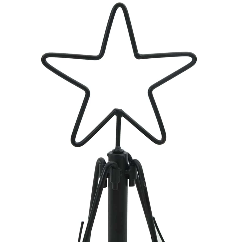 vidaXL Ziemassvētku konusu koks ar statīvu Melna 60 cm Tērauds
