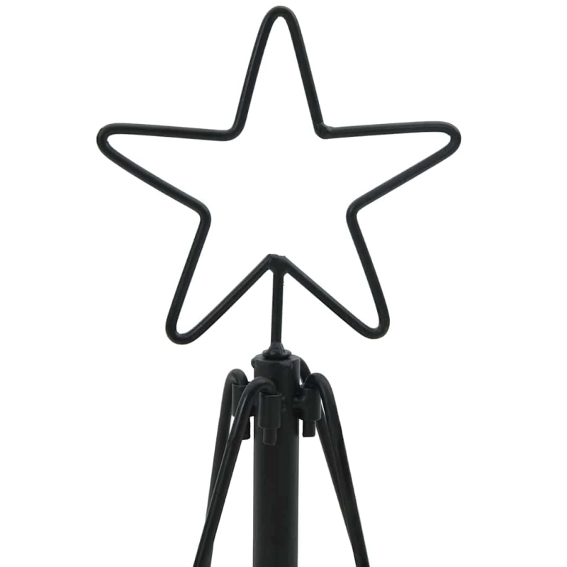 vidaXL Ziemassvētku konusu koks ar statīvu Melna 90 cm Tērauds