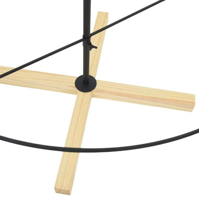 vidaXL Ziemassvētku konusu koks ar statīvu Melna 180 cm Tērauds