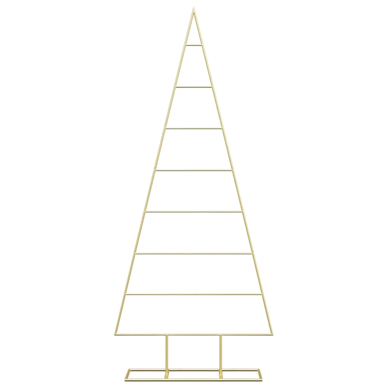 vidaXL Metāla Ziemassvētku koks Zelts 150 cm Pulverkrāsots tērauds