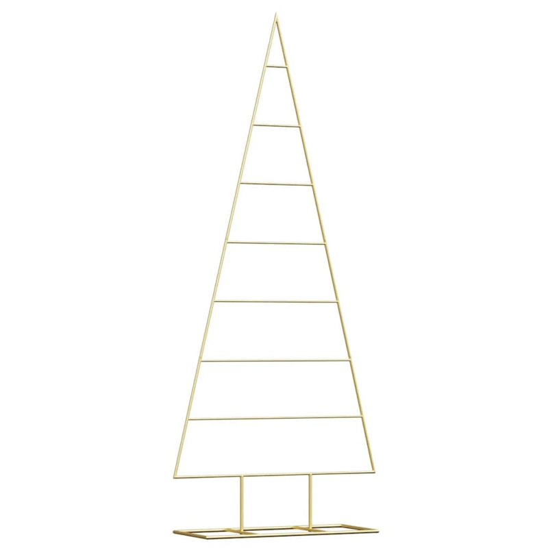 vidaXL Metāla Ziemassvētku koks Zelts 150 cm Pulverkrāsots tērauds