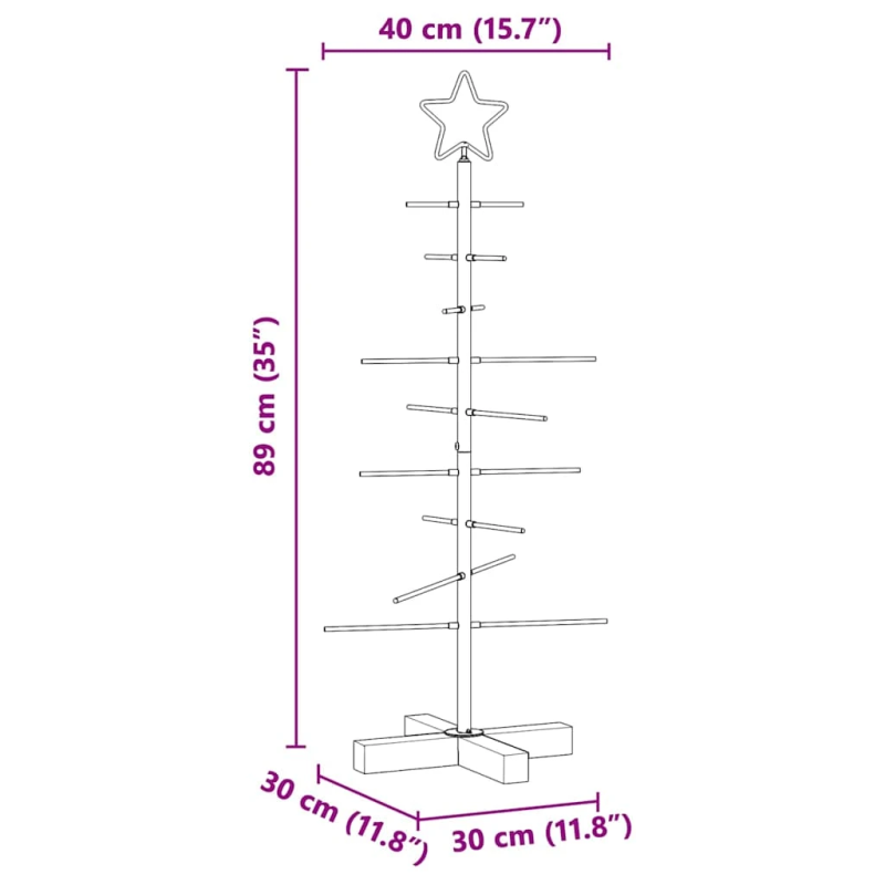 vidaXL Metāla Ziemassvētku koks Melna 90 cm Pulverkrāsots tērauds