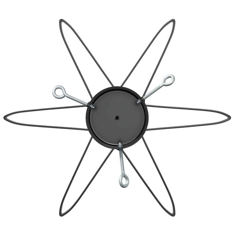 vidaXL Ziemassvētku eglītes statīvs Melna 49 x 49 x 15,5 cm Tērauds