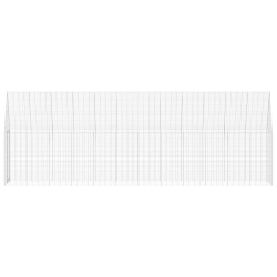 vidaXL Vistu būris 2 pcs Sudraba 600 x 100 x 210 cm Cinkots tērauds