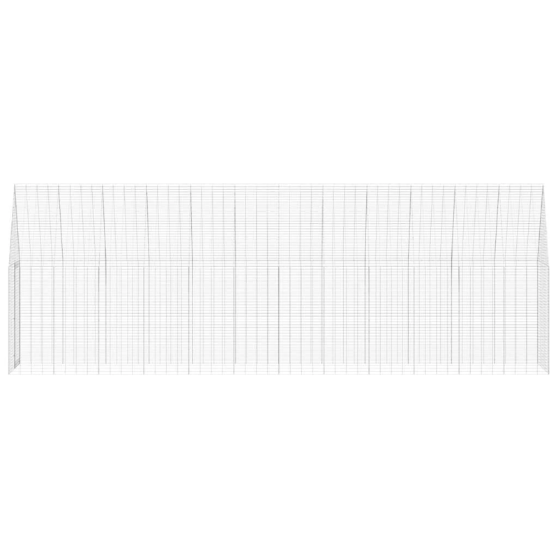 vidaXL Vistu būris 2 pcs Sudraba 600 x 100 x 210 cm Cinkots tērauds