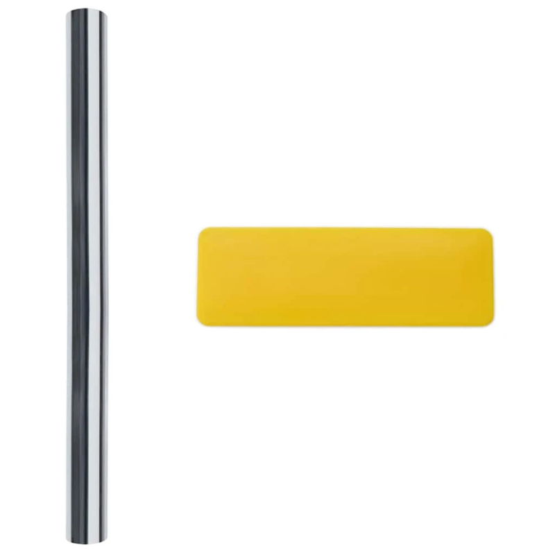 vidaXL Statiskā atstarojošā saules logu plēve Sudraba 90 x 500 cm PVC