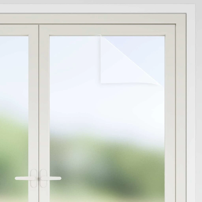 vidaXL Pašlīmējoša logu plēve Frosted balts 45 x 500 cm PVC