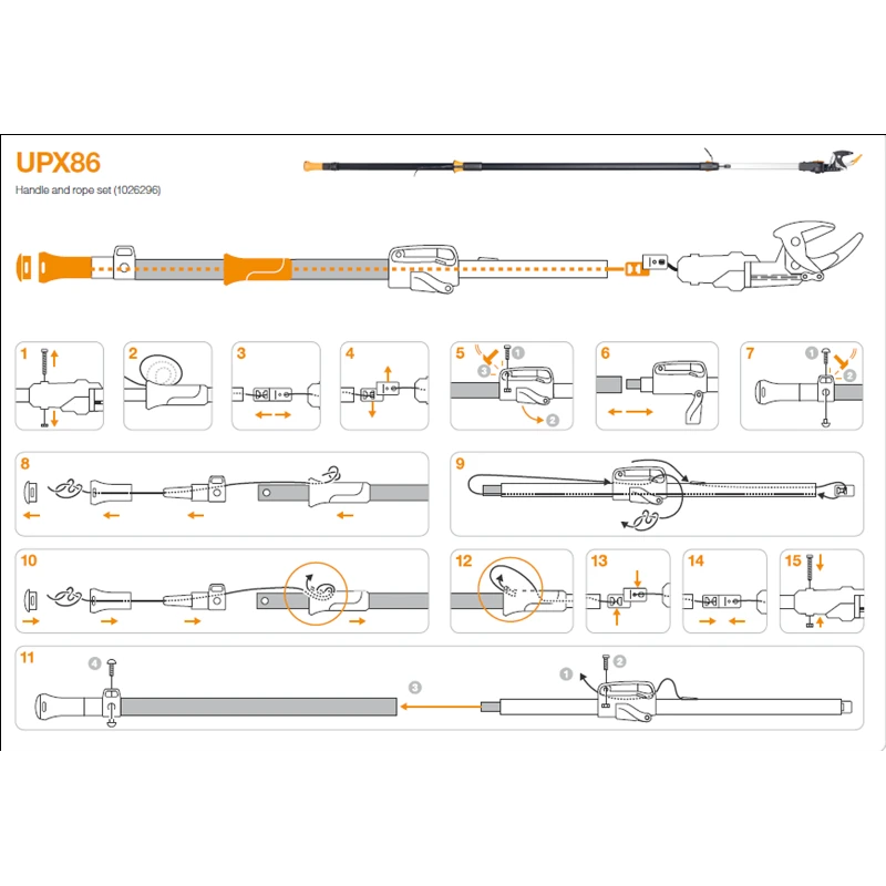 Fiskars roktura un troses komplekts UPX86 ,1026296,