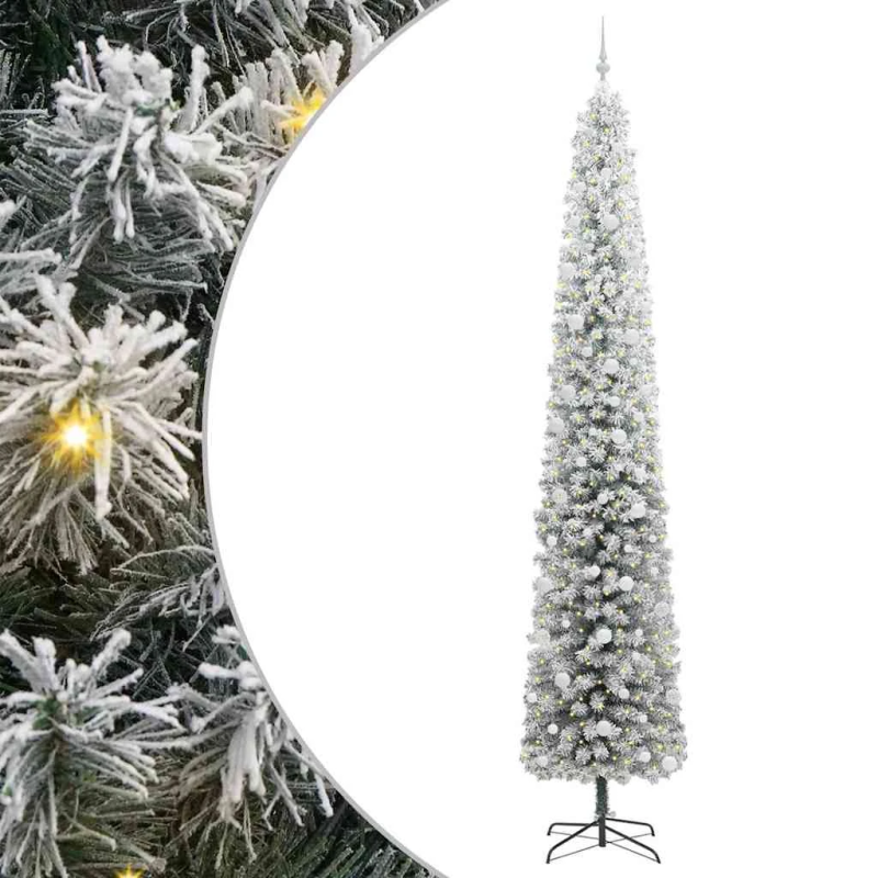 vidaXL Mākslīgā Ziemassvētku eglīte su 300 LED ar statīvu Zaļa 270 cm