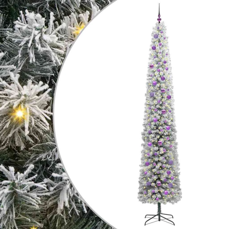 vidaXL Mākslīgā Ziemassvētku eglīte su 300 LED ar statīvu Zaļa 270 cm