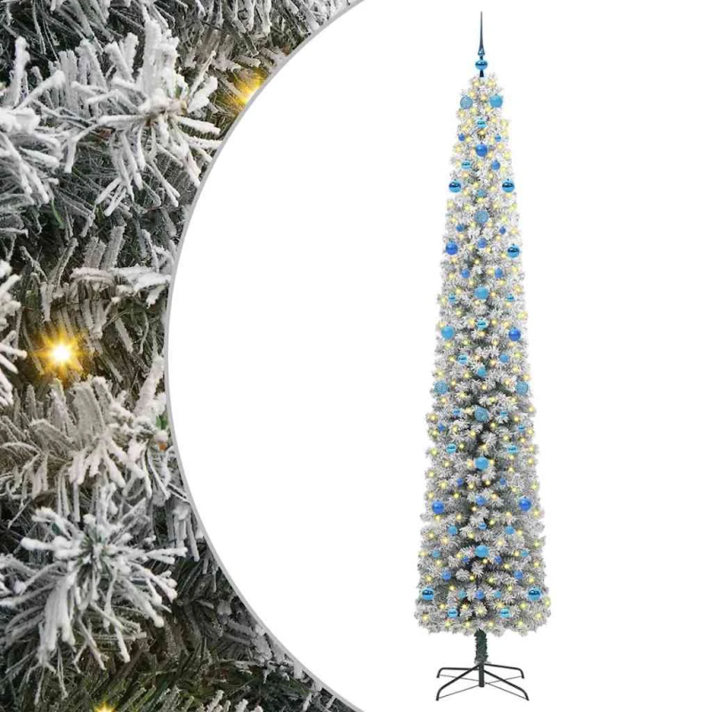 vidaXL Mākslīgā Ziemassvētku eglīte su 300 LED ar statīvu Zaļa 270 cm