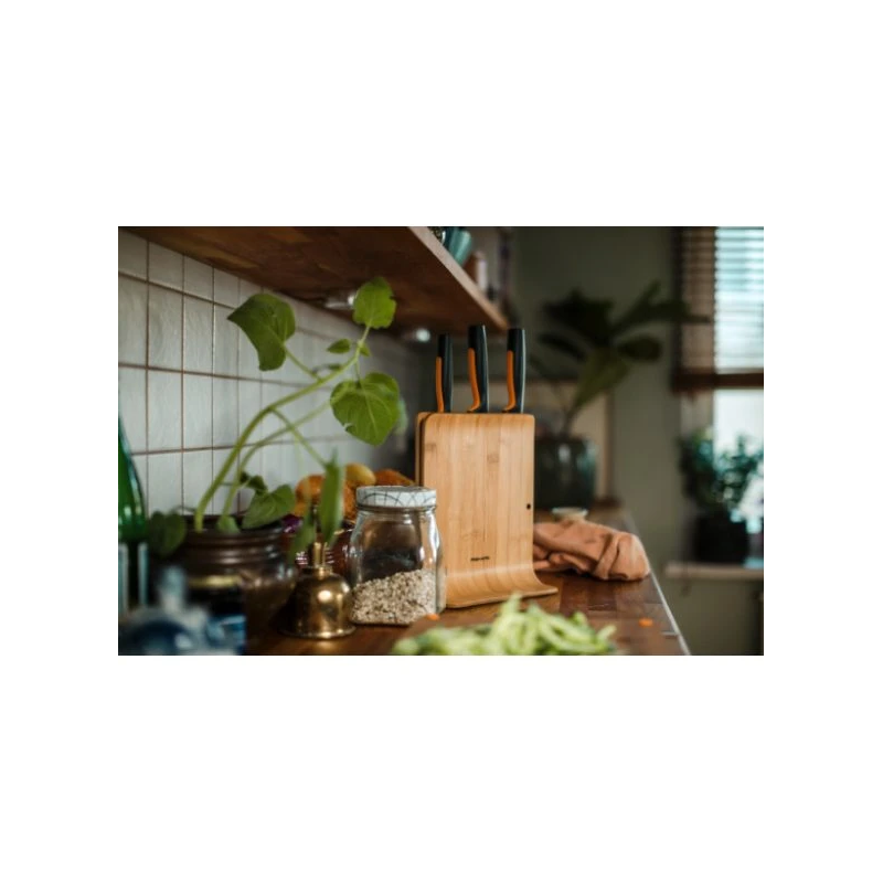 Fiskars Functional Form bambusa nažu bloks ar 3 nažiem ,1057553,