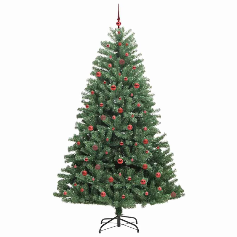 vidaXL Mākslīgā Saliekamā Ziemassvētku Egle Zaļa 240 cm PVC un metāls