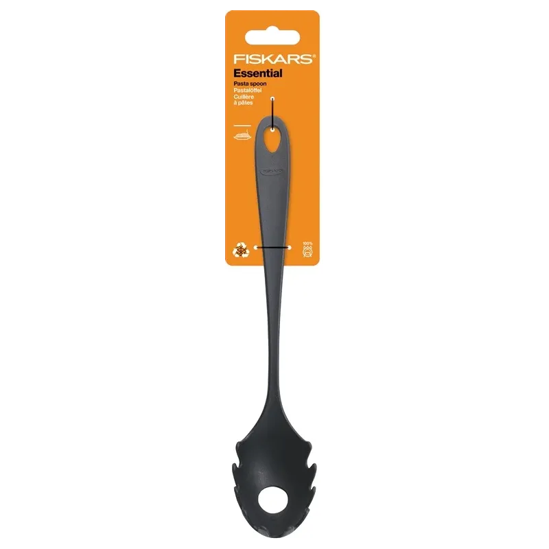 Šaukštas makaronams Fiskars ESSENTIAL 1065593, juoda sp.