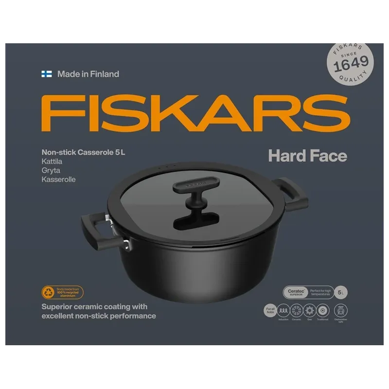 Puodas Fiskars Hard face 1075527. 5 l