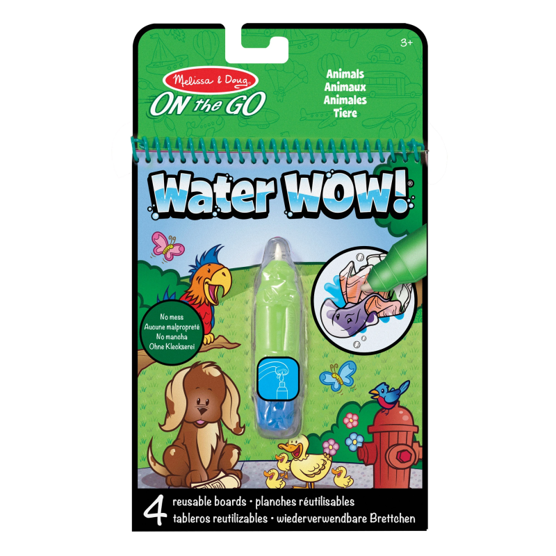 MELISSA & DOUG Water Wow! Ūdens krāsojamā grāmata – Dzīvnieki