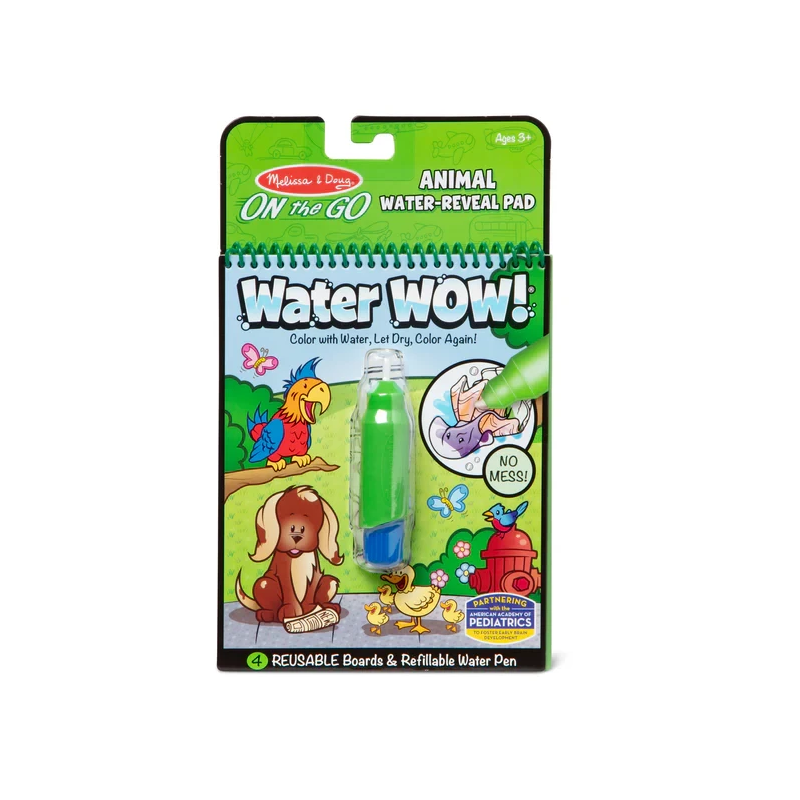 MELISSA & DOUG Water Wow! Ūdens krāsojamā grāmata – Dzīvnieki