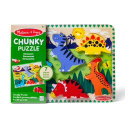 MELISSA & DOUG Dinozauru puzle ar lieliem gabaliem