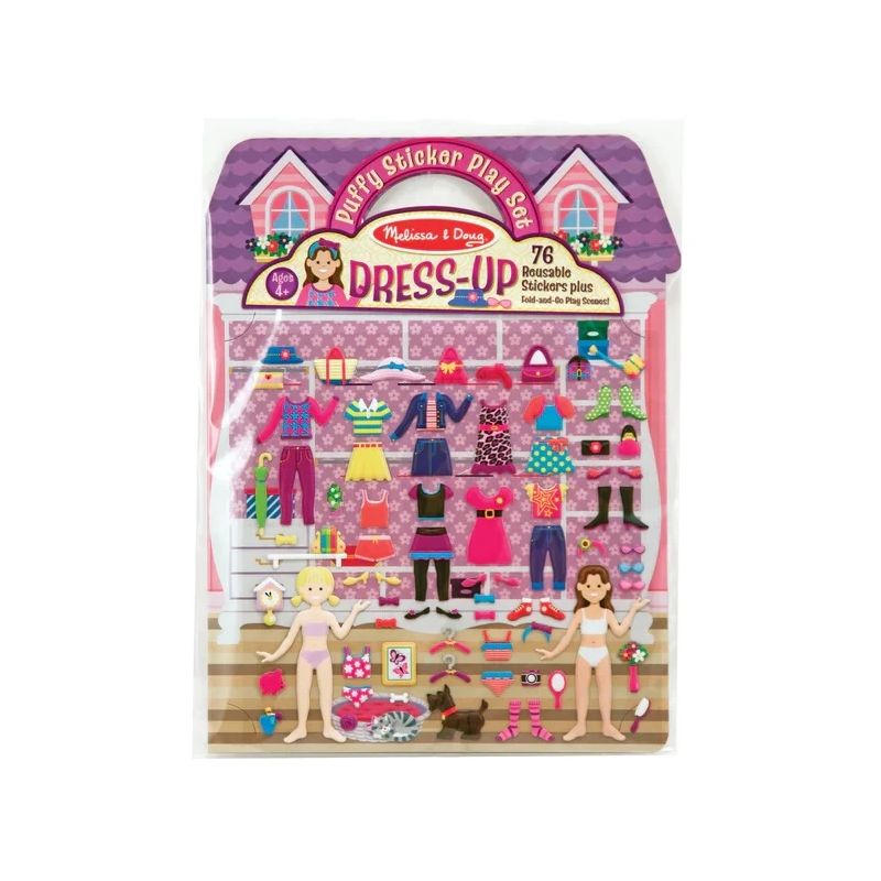 MELISSA & DOUG Reusable Puffy Stickers - Dress-Up