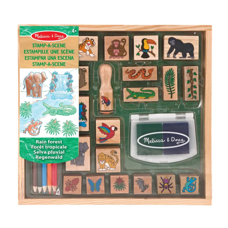 MELISSA & DOUG Zīmogu komplekts Lietus mežs