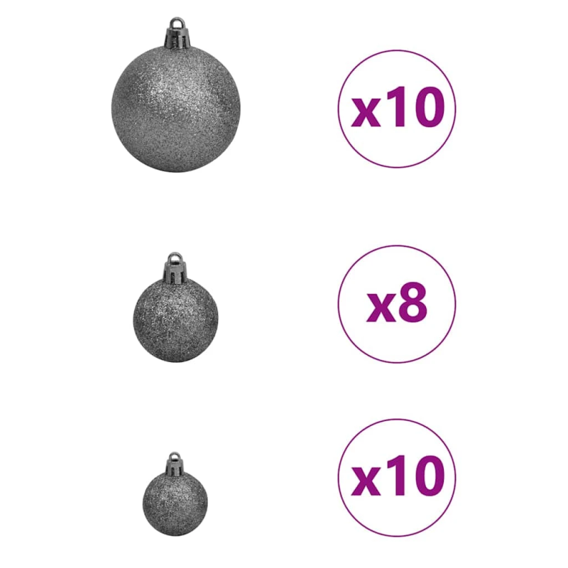 vidaXL Ziemassvētku eglīte su 300 LED Balts 180 cm PE un tērauds