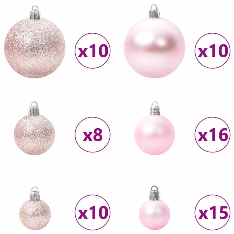 vidaXL Ziemassvētku eglīte su 300 LED Balts 210 cm PE un tērauds