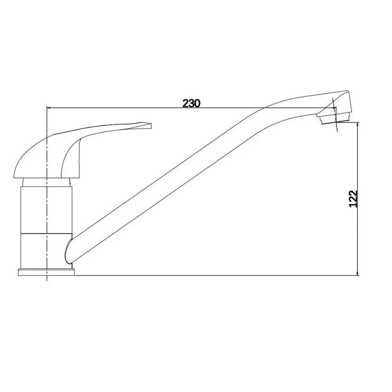Virtuves jaucējkrāns Thema Lux Zoe DF1227, hroma krās.-nerūsējošā tērauda krās.