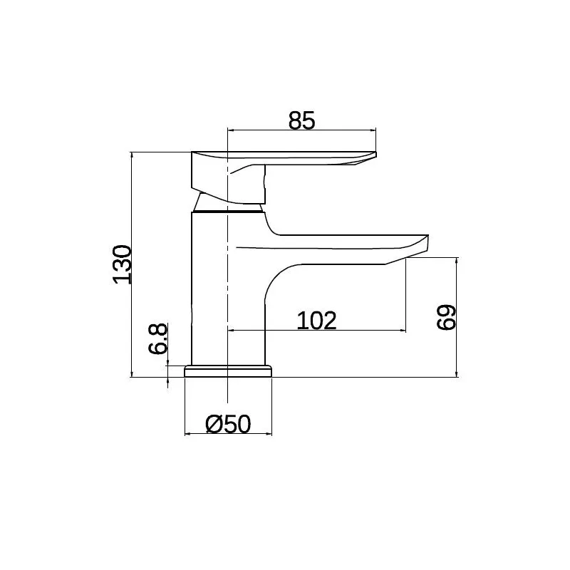 Izlietņu jaucējkrāns Thema Lux Thema Lux Happy, hroma krās.