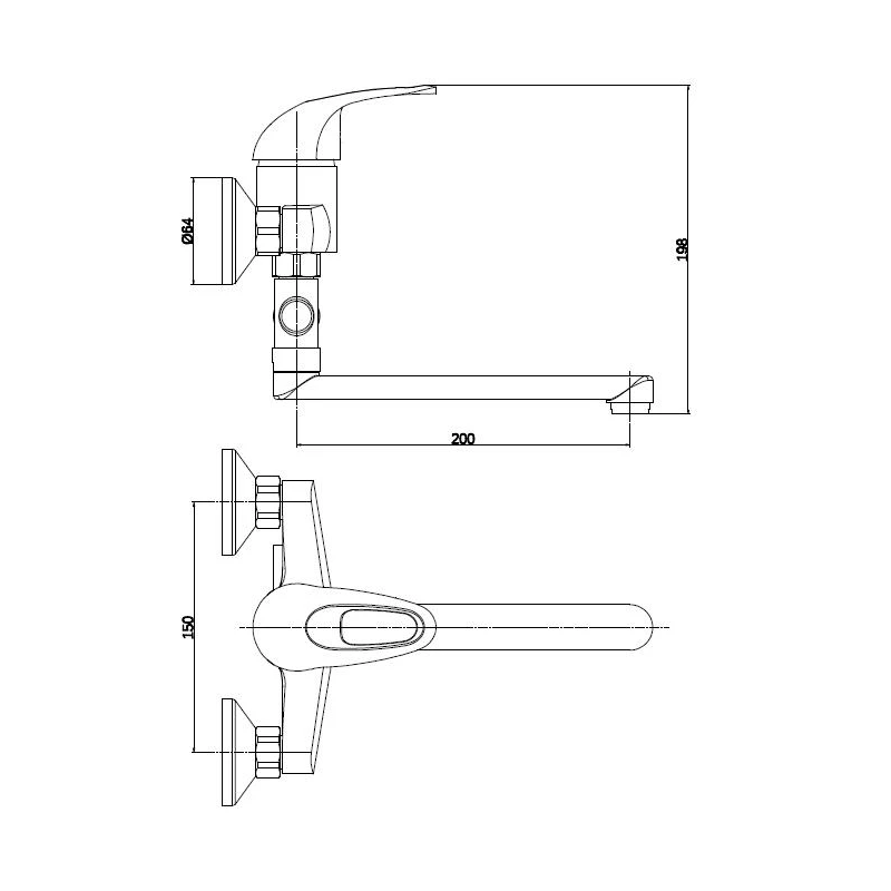 Maisītājs vannas df1224-1 misiņš