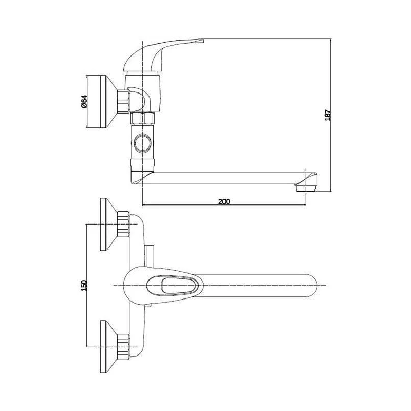 Maisītājs vannas df3105-1 misiņš