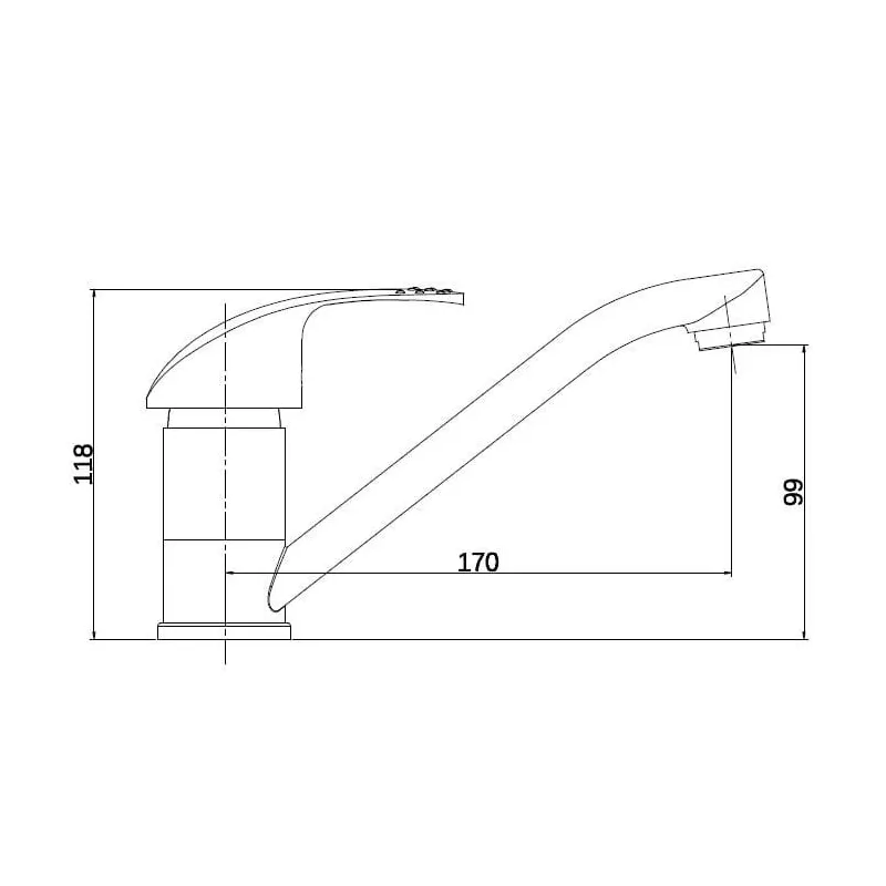 Izlietņu jaucējkrāns Thema Lux ECO DF2207-1H56, hroma krās.