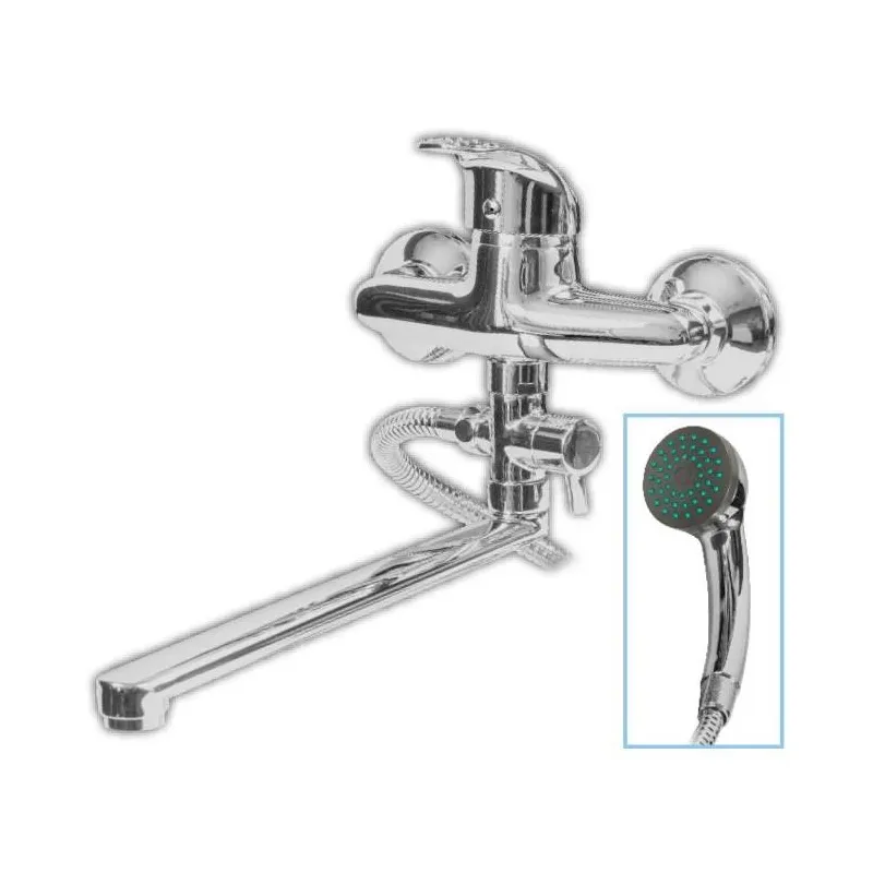 Vannas maisītājs ar dušas komplektu Thema Lux ECO DF2205-1, hroma krās.