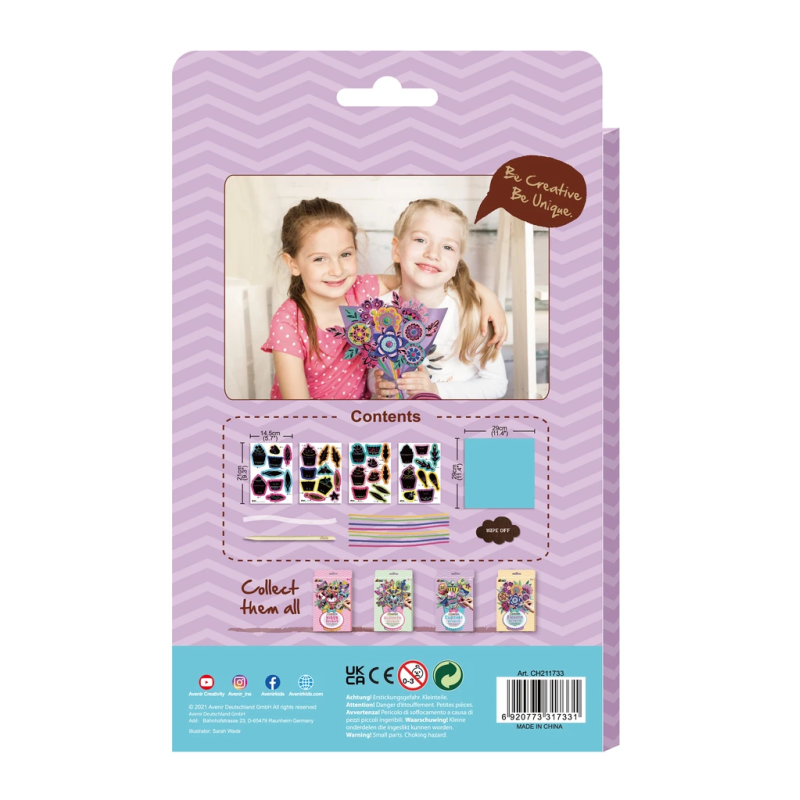 AVENIR Skrāpējamo attēlu komplekts: Kēksiņu pušķis