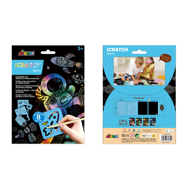 AVENIR Nokasāmais komplekts ar trafaretiem: Kosmoss