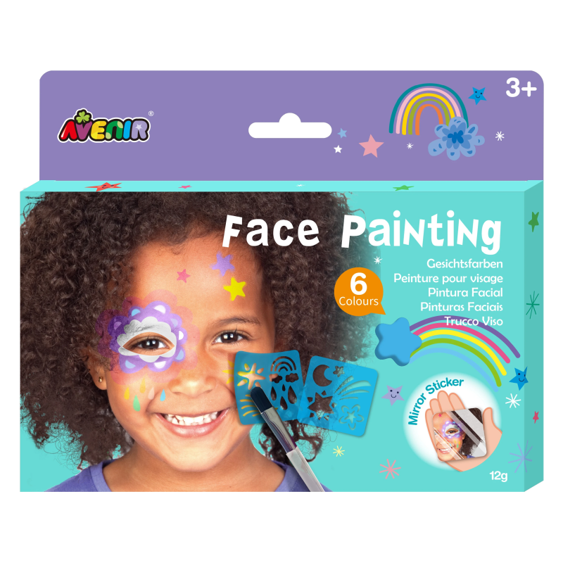 AVENIR Комплект для рисования на лице с трафаретами