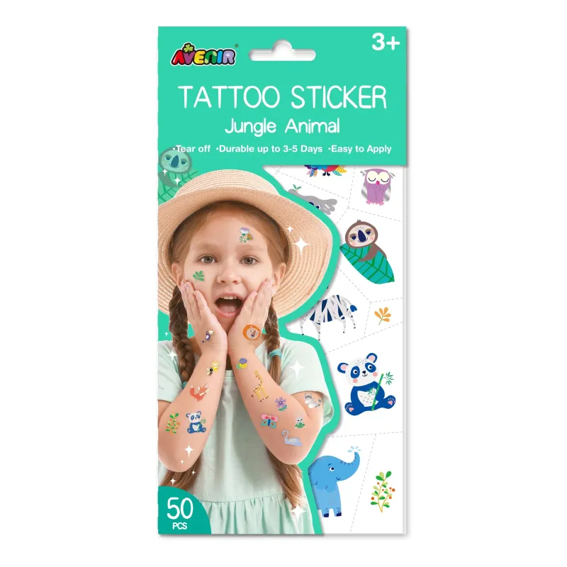 AVENIR Tetovējumu uzlīmes: Džungļu dzīvnieki