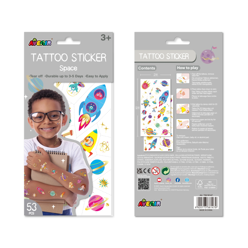 AVENIR Tetovējumu uzlīmes: Kosmoss