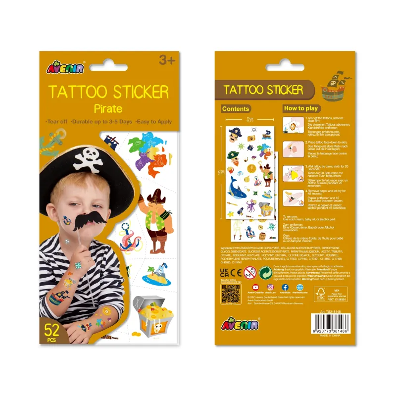 AVENIR Tetovējumu uzlīmes: Pirāts
