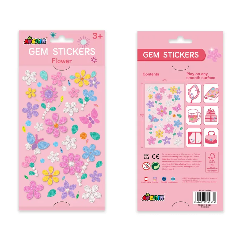AVENIR Dārgakmeņu uzlīmes: Ziedi